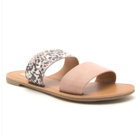 LAST size 7! Blush/snake double band strappy slide - Picture 8 of 8